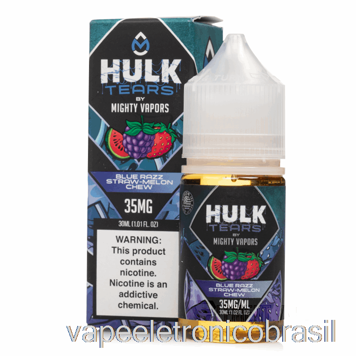 Vape Vaporesso Blue Razz Palha Melão Mastigar - Sais De Lágrimas De Hulk - 30ml 50mg